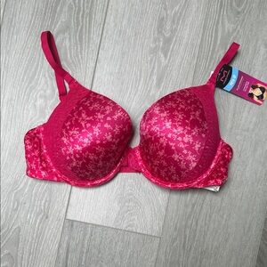 Maidenform women’s natura boost Demi bra strawberry rouge lovely stem